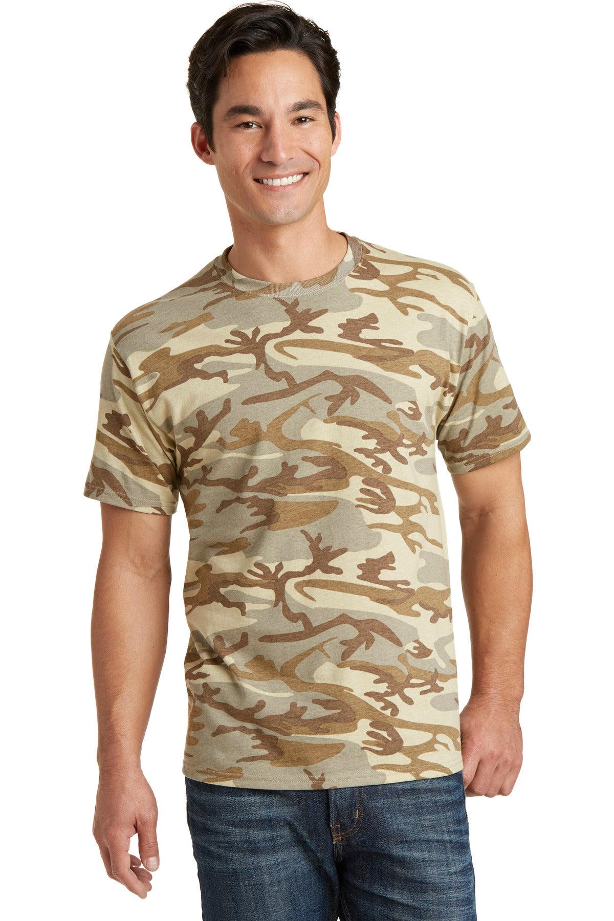 Port & Company Core T-Shirt – Herren, Baumwolle, Camouflage
