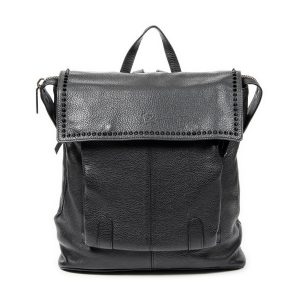 Rucksack – groß, mit Nieten, Klappe