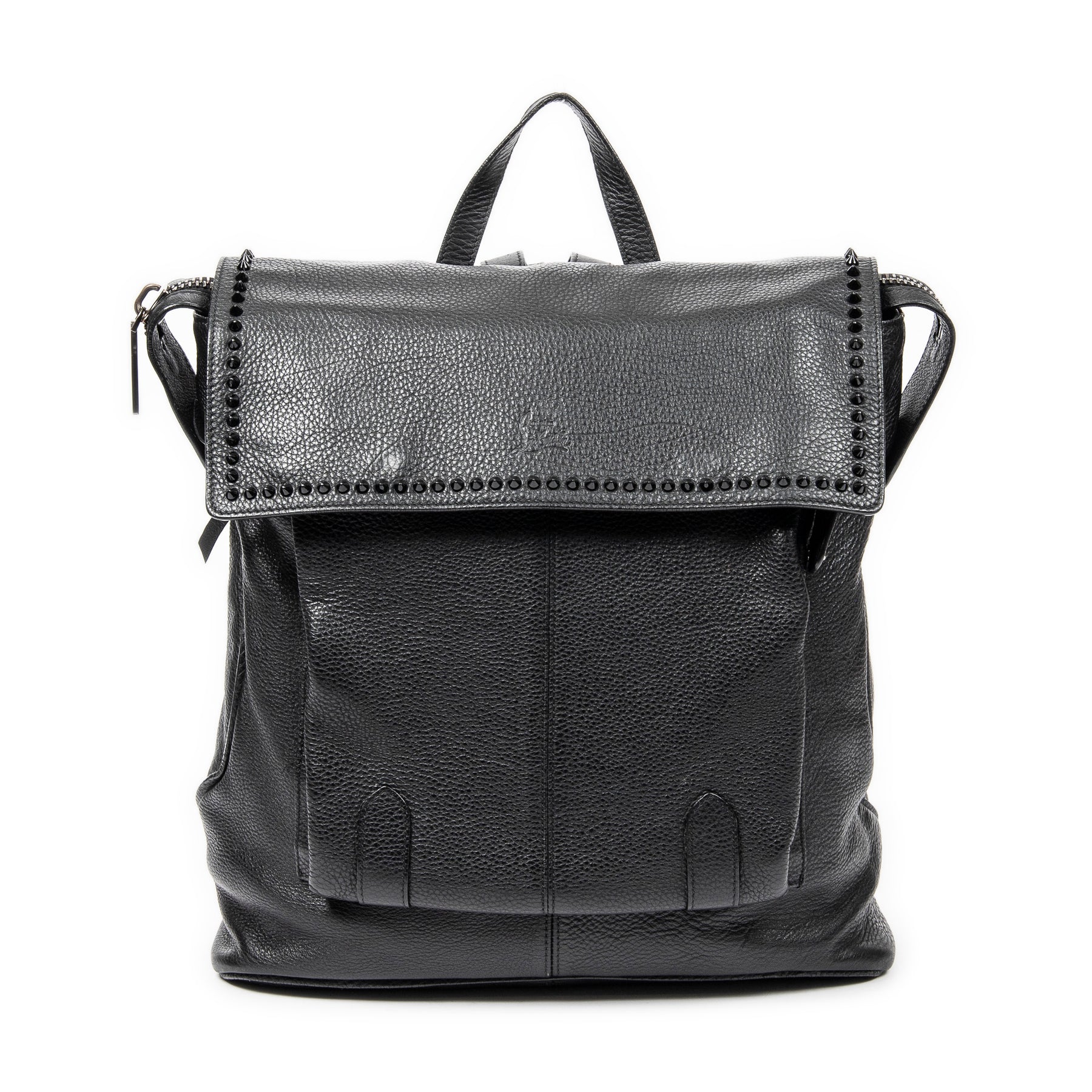 Rucksack – groß, mit Nieten, Klappe