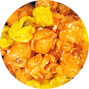 Popcorn mit Candy-Corn-Süßigkeitengeschmack