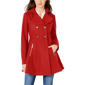 Cabanjacke – Wollmischung, Midi