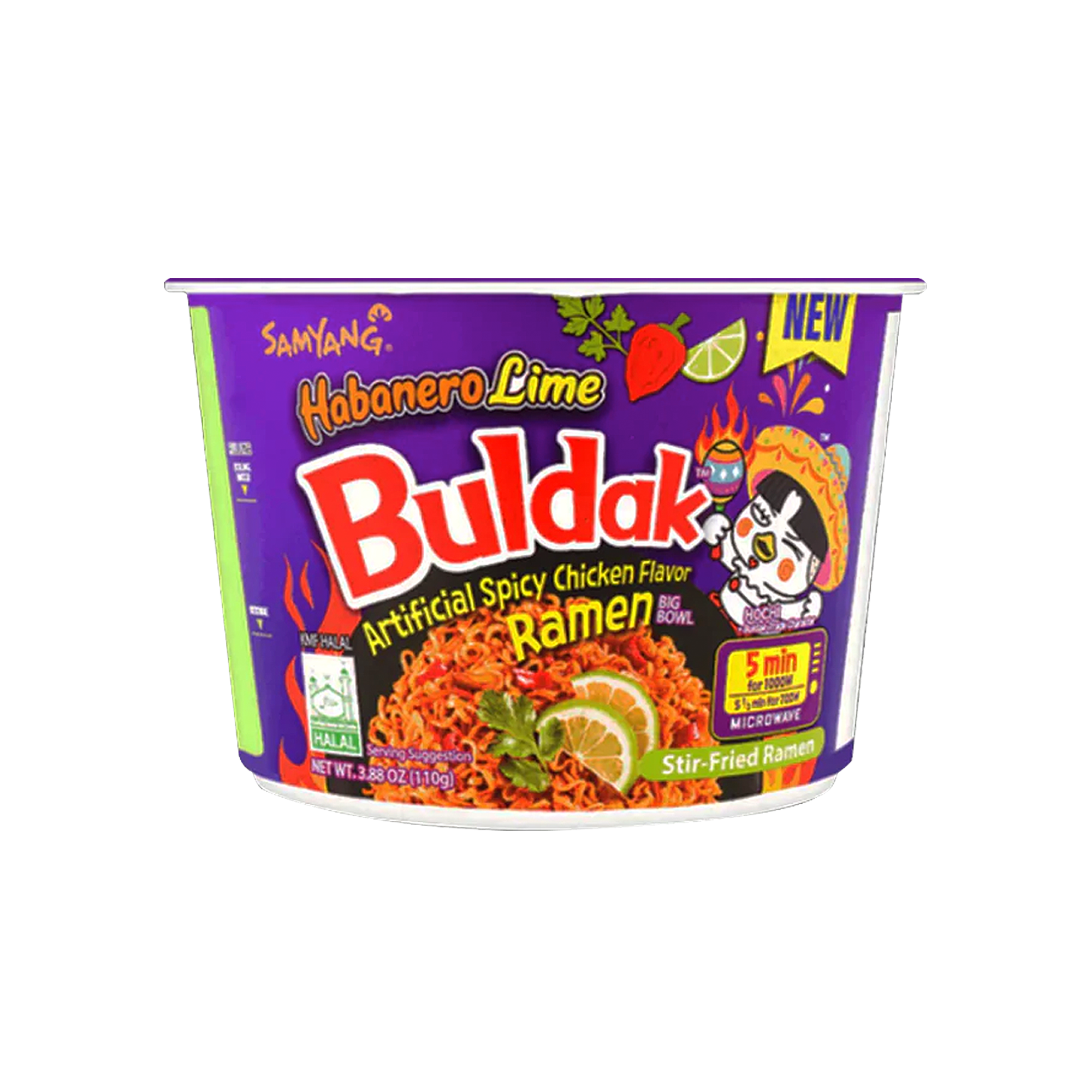 Samyang Buldak Ramen – Habanero, Limette, Schale, Korea