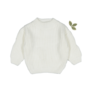 Grobstrickpullover – Weiß