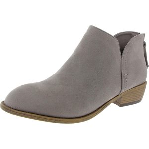 Stiefeletten aus Velourslederimitat mit Reißverschluss