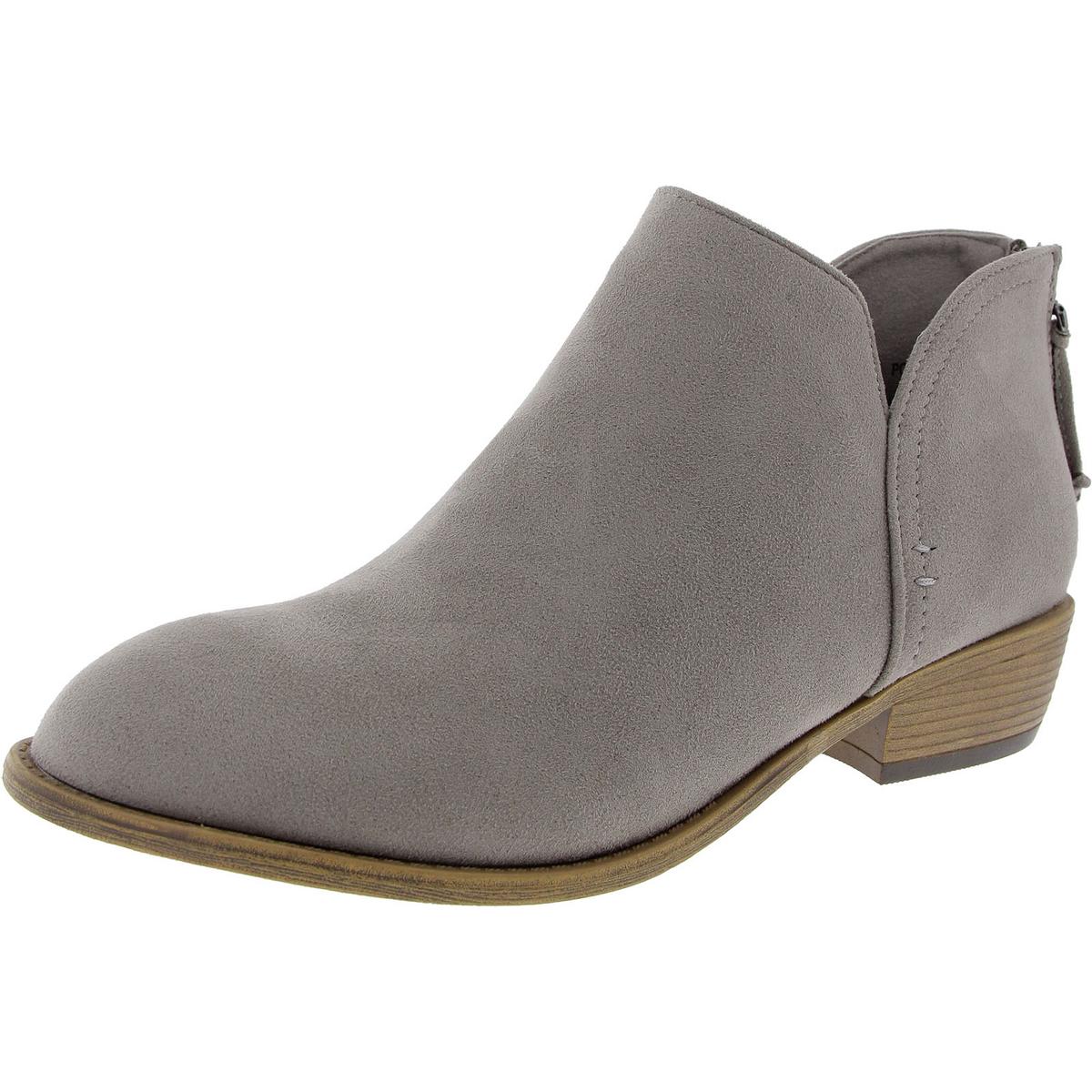 Stiefeletten aus Velourslederimitat mit Reißverschluss