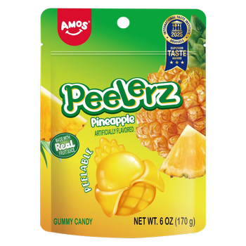 Amos Fruchtgummi – Peelerz, Ananas, 6 oz