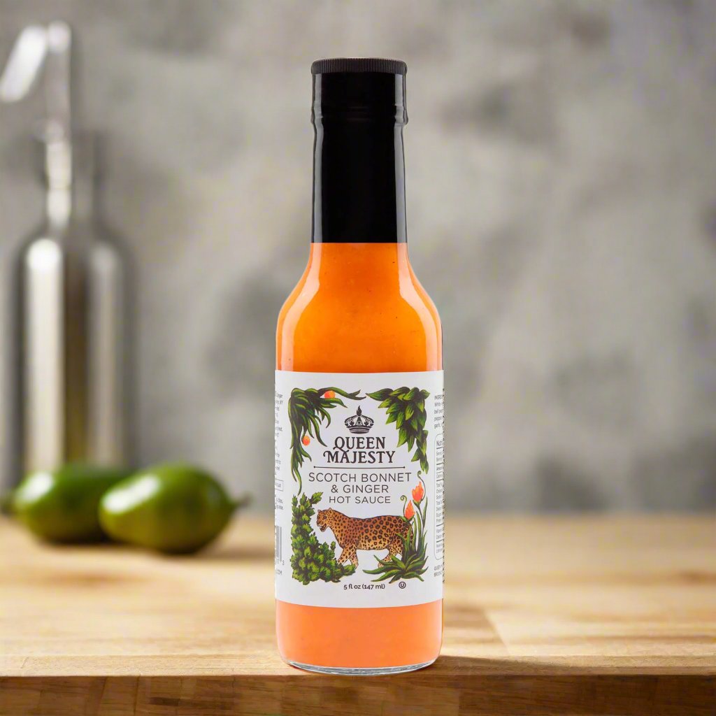 Queen Majesty scharfe Sauce – scharfe Sauce, 5 oz, Scotch Bonnet, Ingwer
