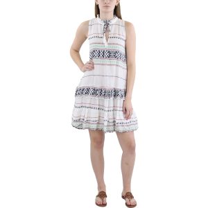 Bedrucktes Minikleid mit Rüschen