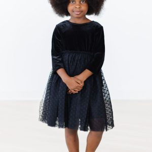 Tutu-Kleid – Schwarz, Samt