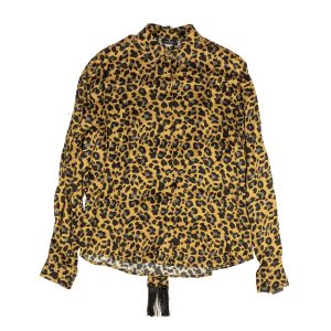 Hemd mit Leopardenprint und Knopfleiste – Braun