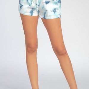 Shorts mit Kordelzug – Blau