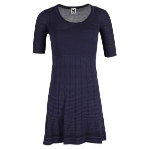 Missoni A-Linien-Kleid – Marineblau, Wolle
