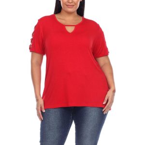 Bluse – große Größen, Strick, Cut-outs
