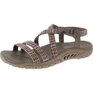 Stricksandalen mit verstellbarem Fersenriemen