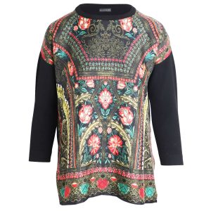 Etro Wollpullover mit Blumenprint – Schwarz