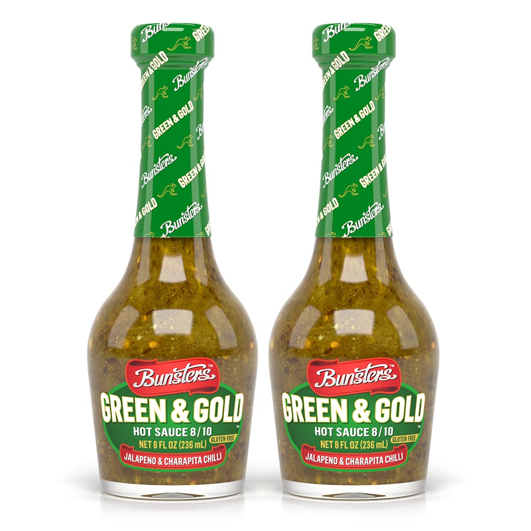 Bunsters scharfe Sauce – grün, gold