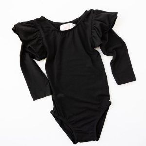 Trikot – Schwarz, Flatterärmel, Langarm – L/S