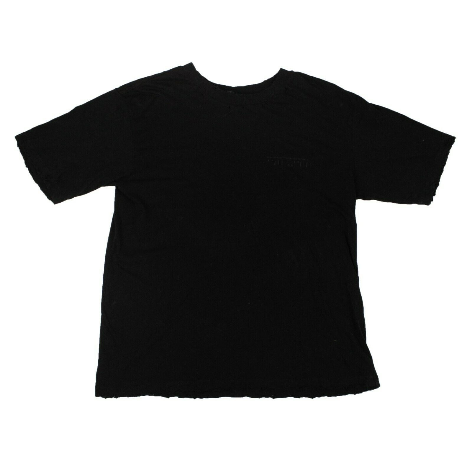 Unravel Project langes T-Shirt im Used-Look – Schwarz