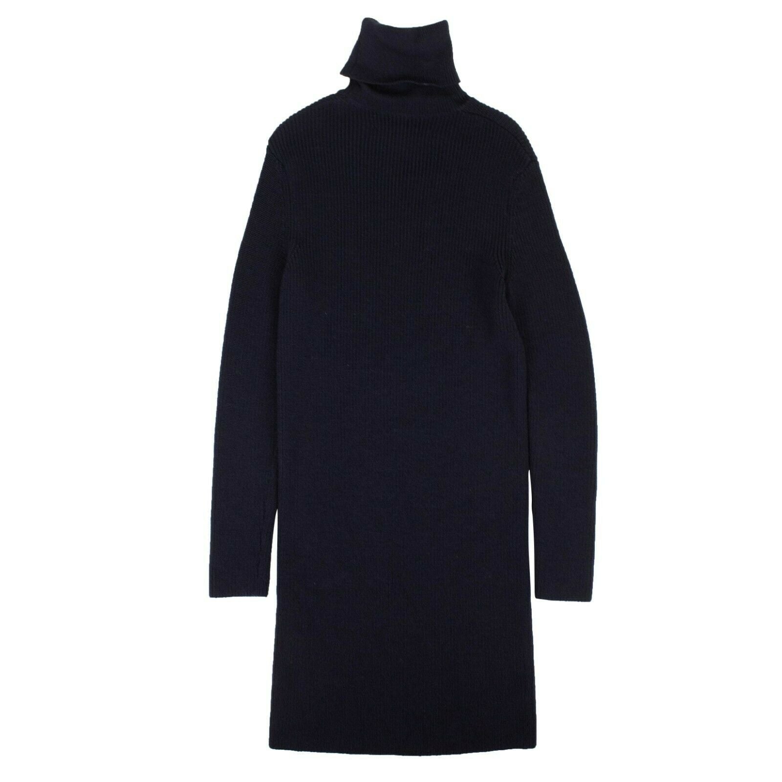 Wollkleid mit Rollkragen – Marineblau