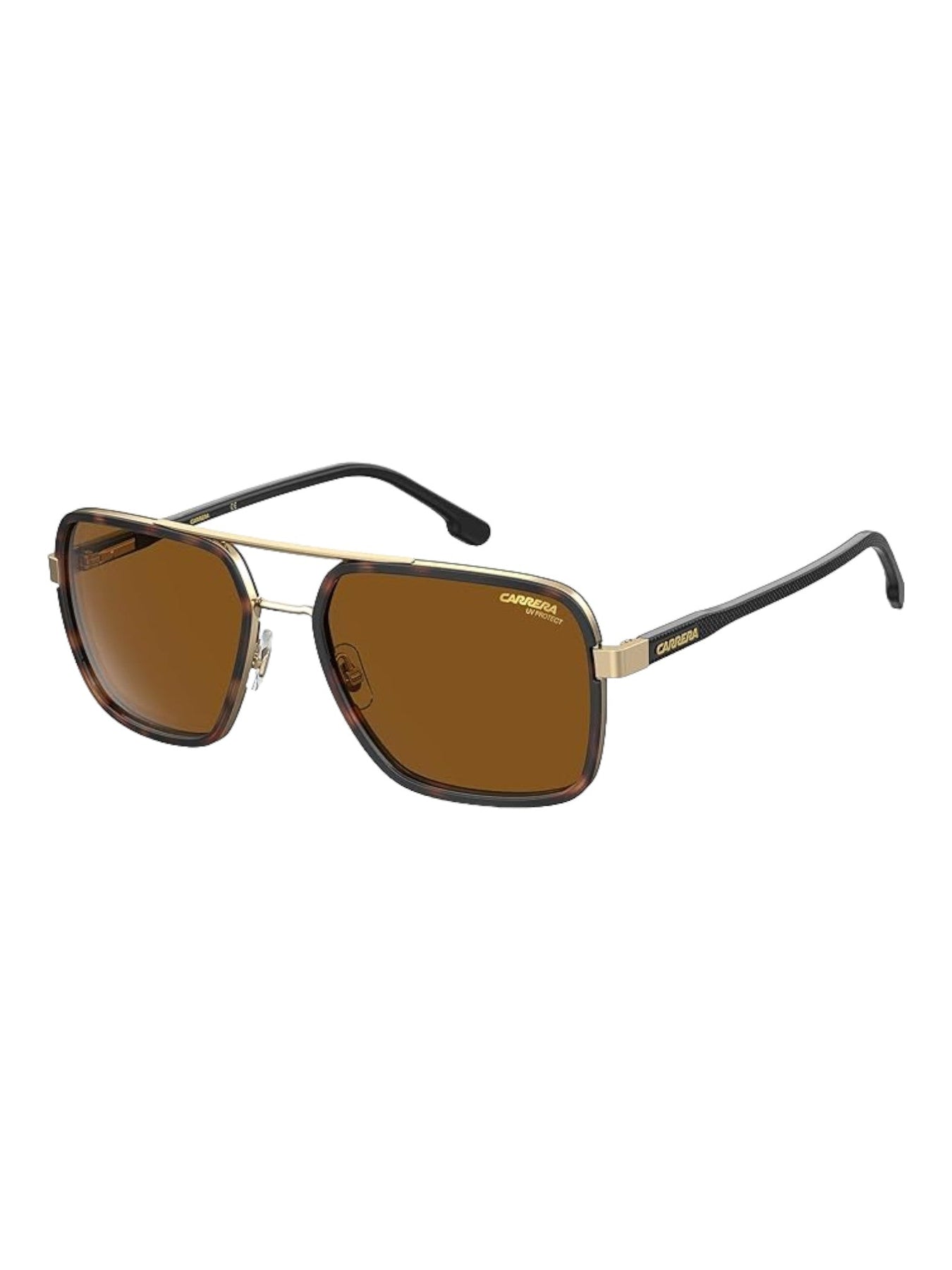 Carrera Sonnenbrille – Navigatorform, Herren, Goldfarben, Havanna-Farbton, Schildpatt-Optik – 256/S / 58-18-140 / 7732537393212