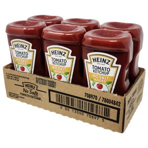 Heinz Tomatenketchup ohne Salzzusatz, Karton mit 6
