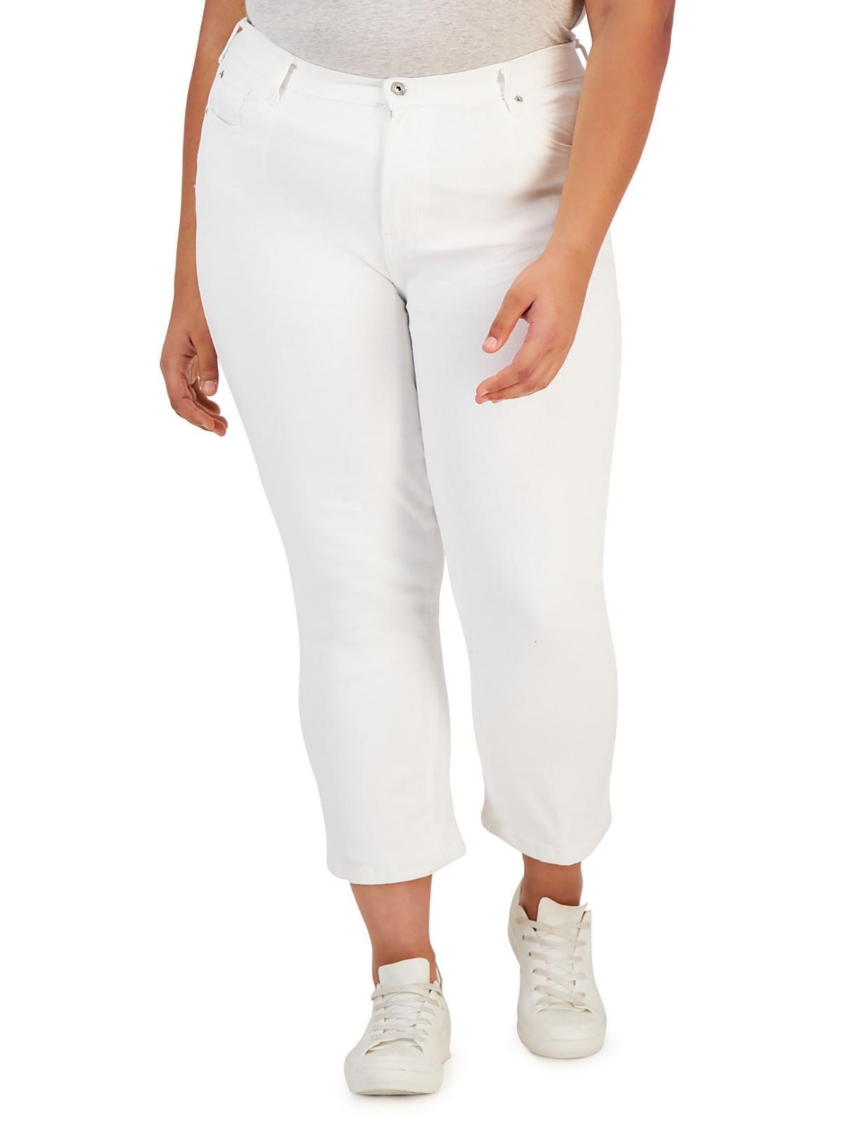 Jeans – große Größen, Retro, Damen, Denim, mittlere Bundhöhe, gerades Bein