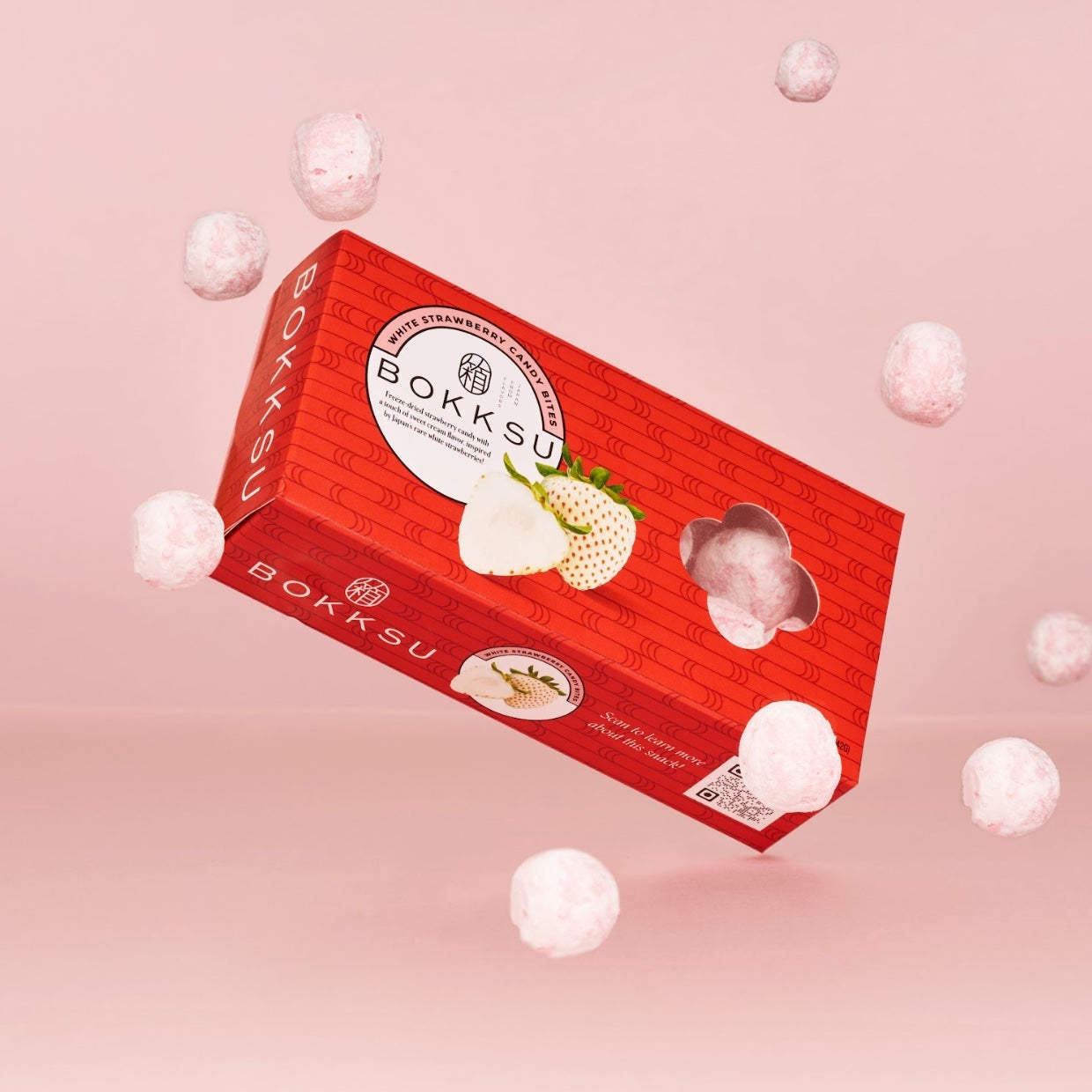 Süßigkeiten – weiß, Erdbeeren, japanisch, Stücke
