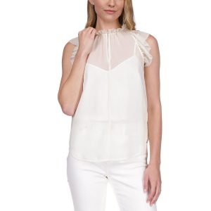 Bluse – Petite-Größen, Chiffon, gerüscht