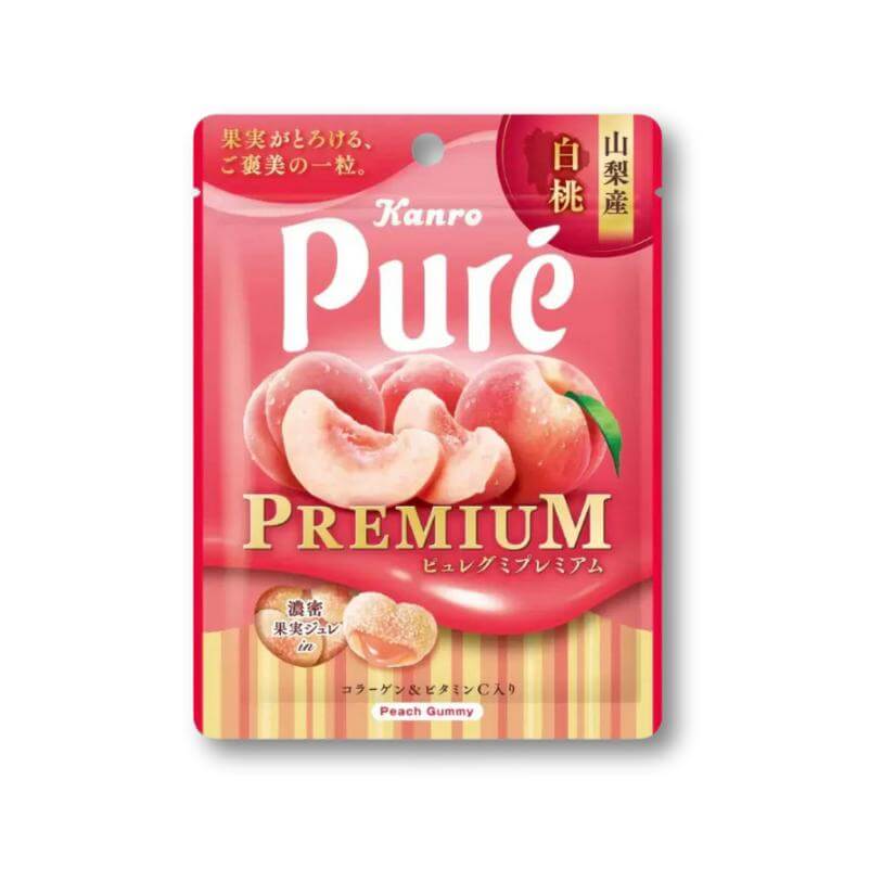 Fruchtgummi – Pure Premium, weißer Pfirsich