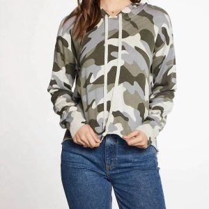 Kapuzenpullover – Camouflage, Langarm