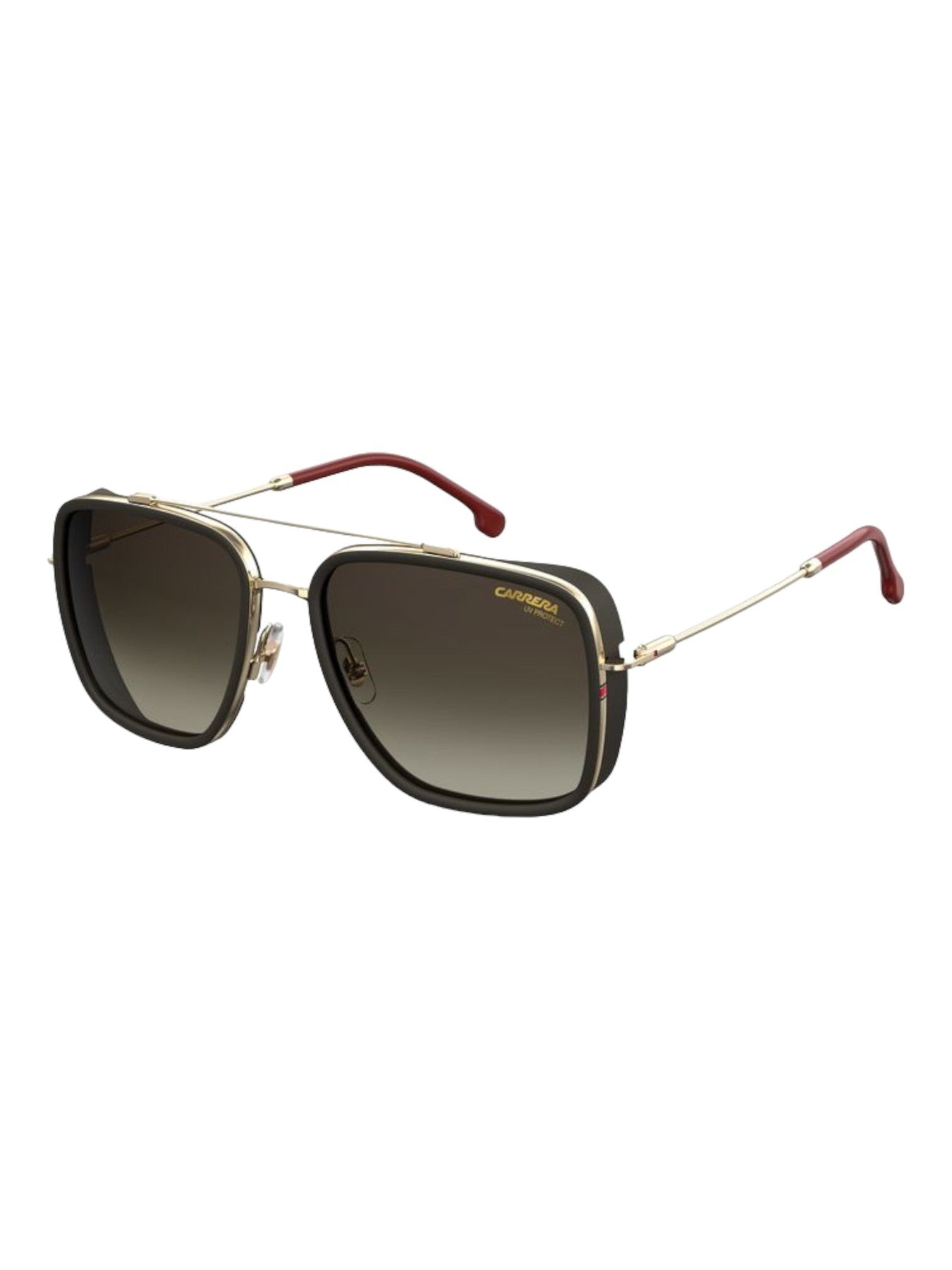 Carrera Sonnenbrille – Rot, Goldfarben, rechteckig – 207/S / AU2 / 57-18-145 / 7732440465468