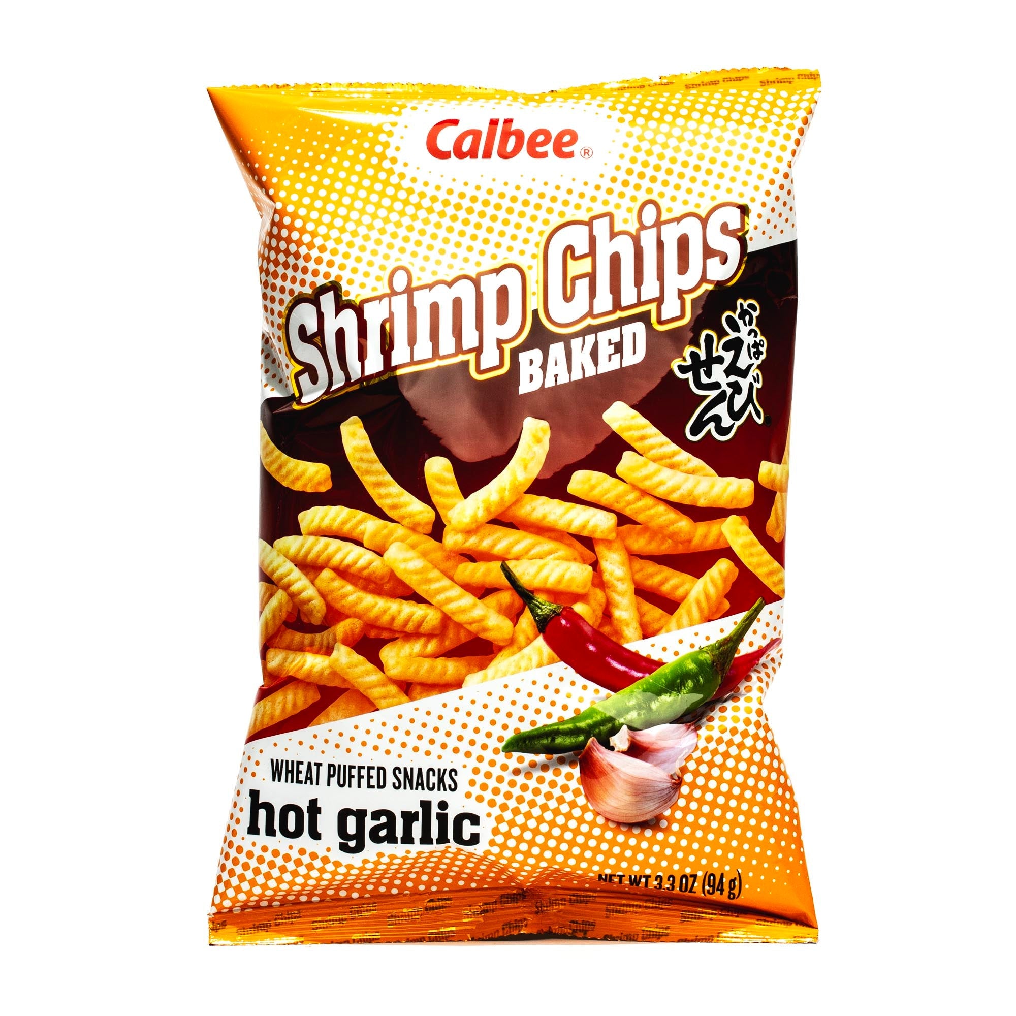 Calbee Chips – Garnelen, scharf, Knoblauch