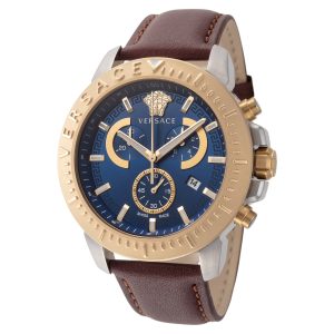 Versace Quarz-Armbanduhr – Herren, Braun – 45mm