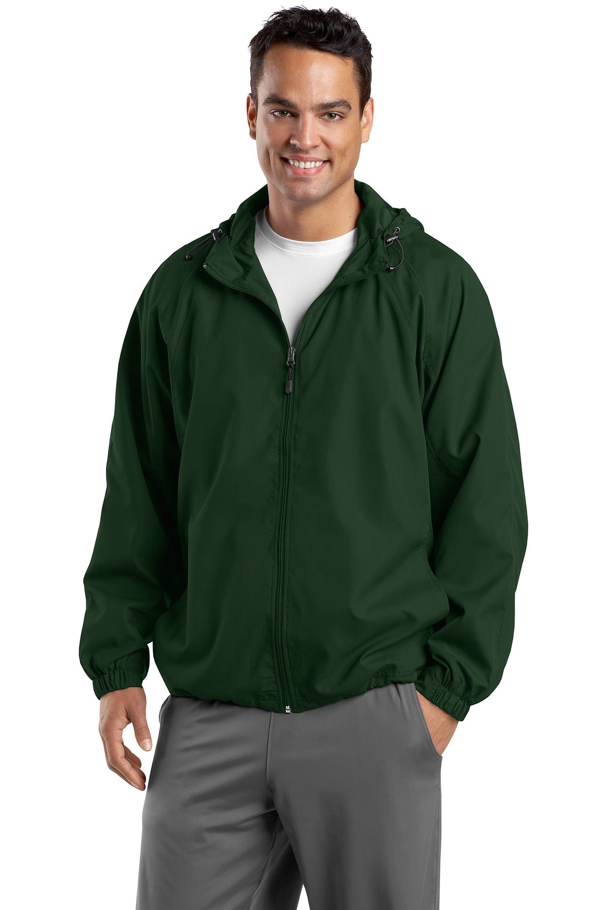 Sport-Tek Jacke – Herren, lange Größen, mit Kapuze, Raglan