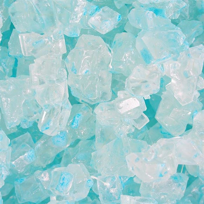 Kandiszucker – babyblau, an einer Schnur, Zuckerwatte