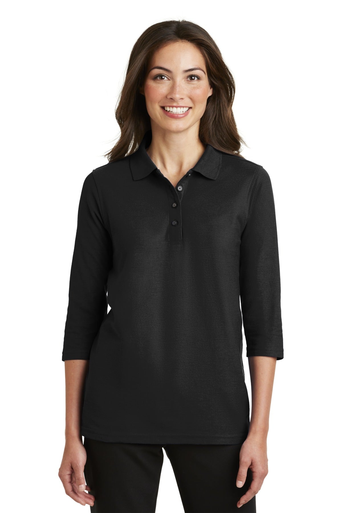 Port Authority Silk Touch Poloshirt – Damen, 3/4-Ärmel – L562