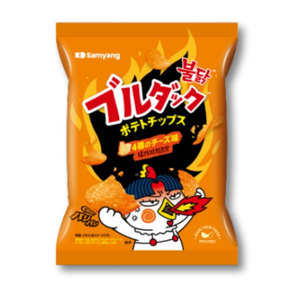 Samyang Buldak Kartoffelchips – scharf, Käse, Geschmack
