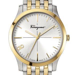 Ferragamo Quarz-Armbanduhr – Damen, Silberfarben – 35mm / 7278153793596