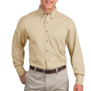 Port Authority Hemd – Herren, lange Größen, Langarm, Twill – TLS600T