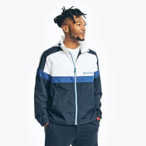 Nautica Jacke – Herren, leicht, Colorblock