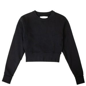 Sweatshirt mit Rundhalsausschnitt – Marineblau – 7151167766588