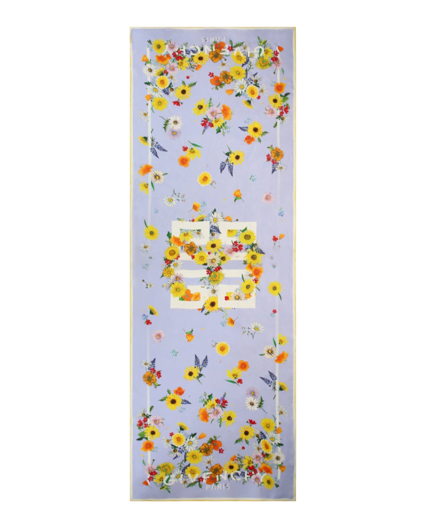 Seidenschal mit Blumenmotiv – 4G