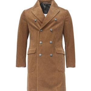 Brunello Cucinelli Cordmantel – Hellbraun