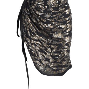 Isabel Marant Minirock – mit Pailletten, Schwarz, Seide