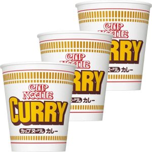Nissin Cup Noodle Instant-Curry-Ramen im Becher, 3er-Pack