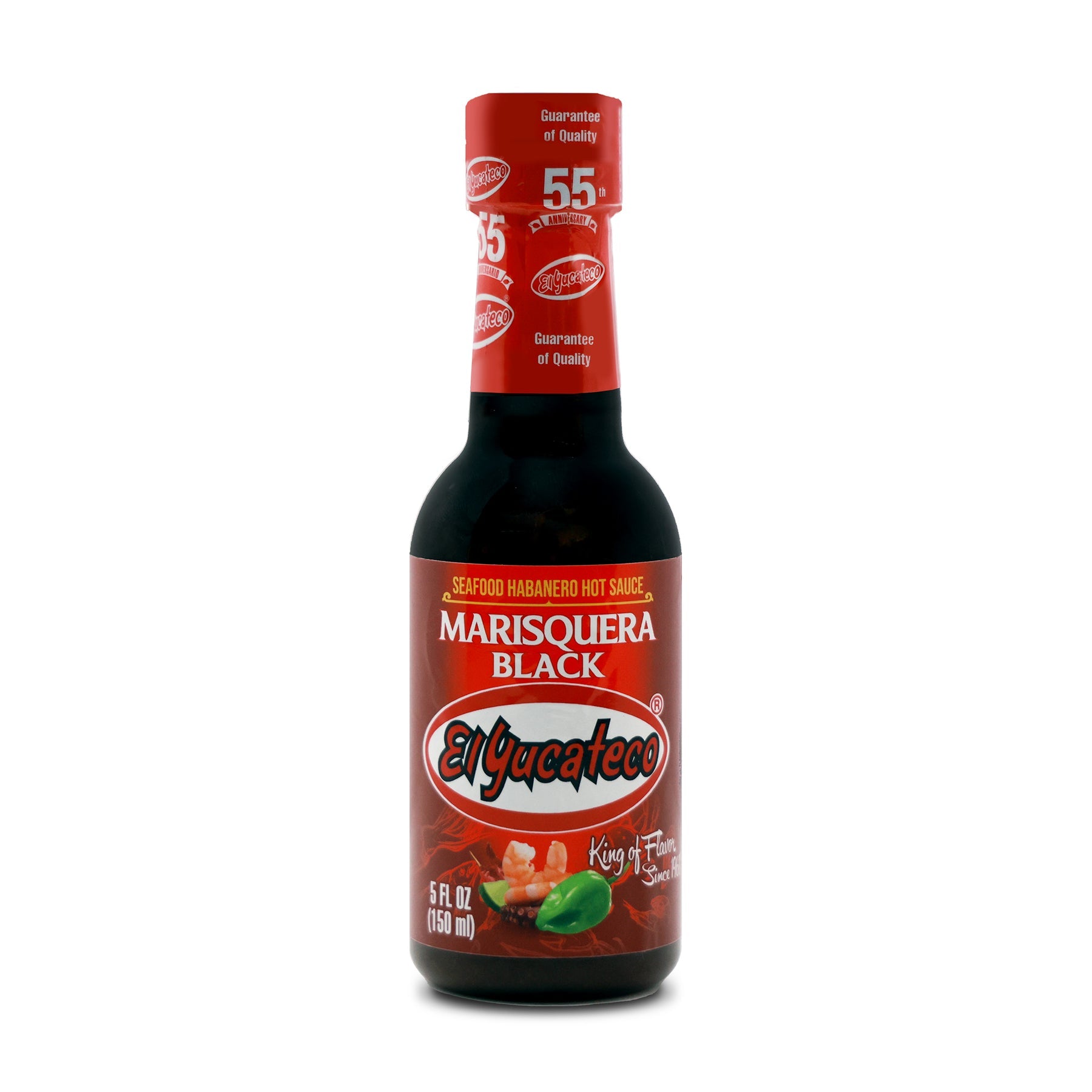 El Yucateco scharfe Sauce – schwarz, Marisquera, 5oz