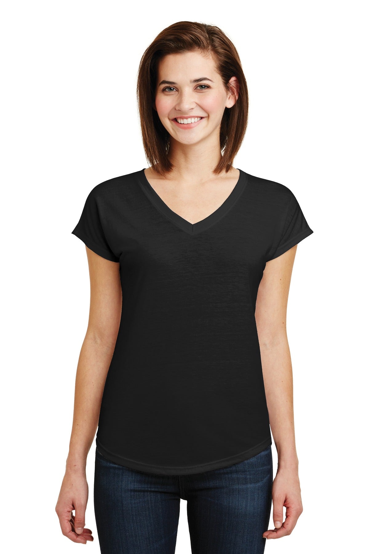 Anvil T-Shirt – Damen, Dreifachmischung, V-Ausschnitt – 6750VL