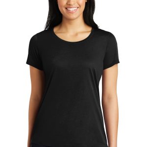 Sport-Tek PosiCharge Competitor T-Shirt – Damen, Baumwollgefühl, tiefer Rundhalsausschnitt