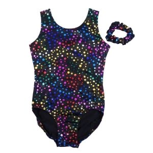 Trikot – Erwachsene, Schwarz, Mehrfarbig, Regenbogenmotiv, Punkte, ärmellos, Damen – S-XL