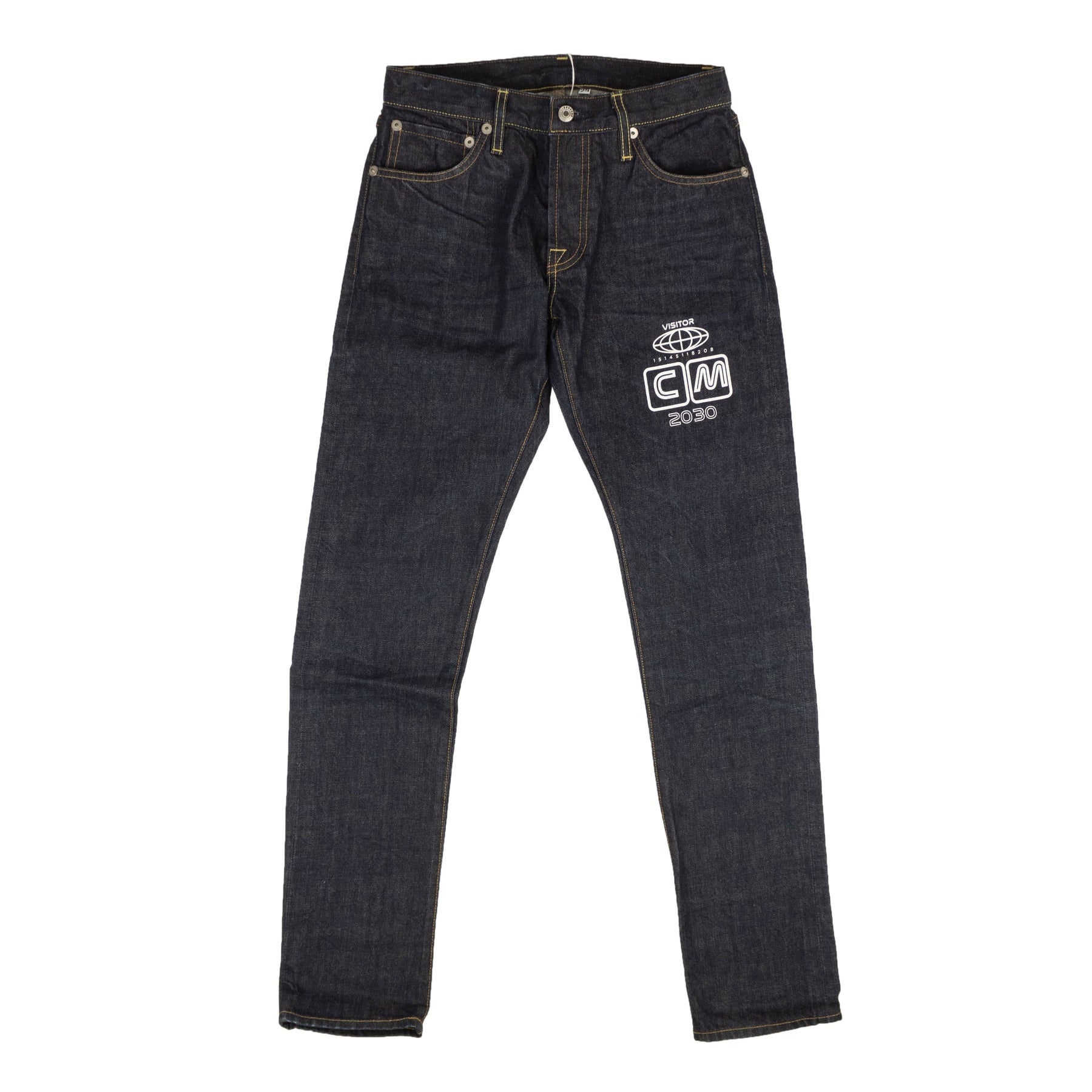 Visitor On Earth Jeans – Logo, Marineblau